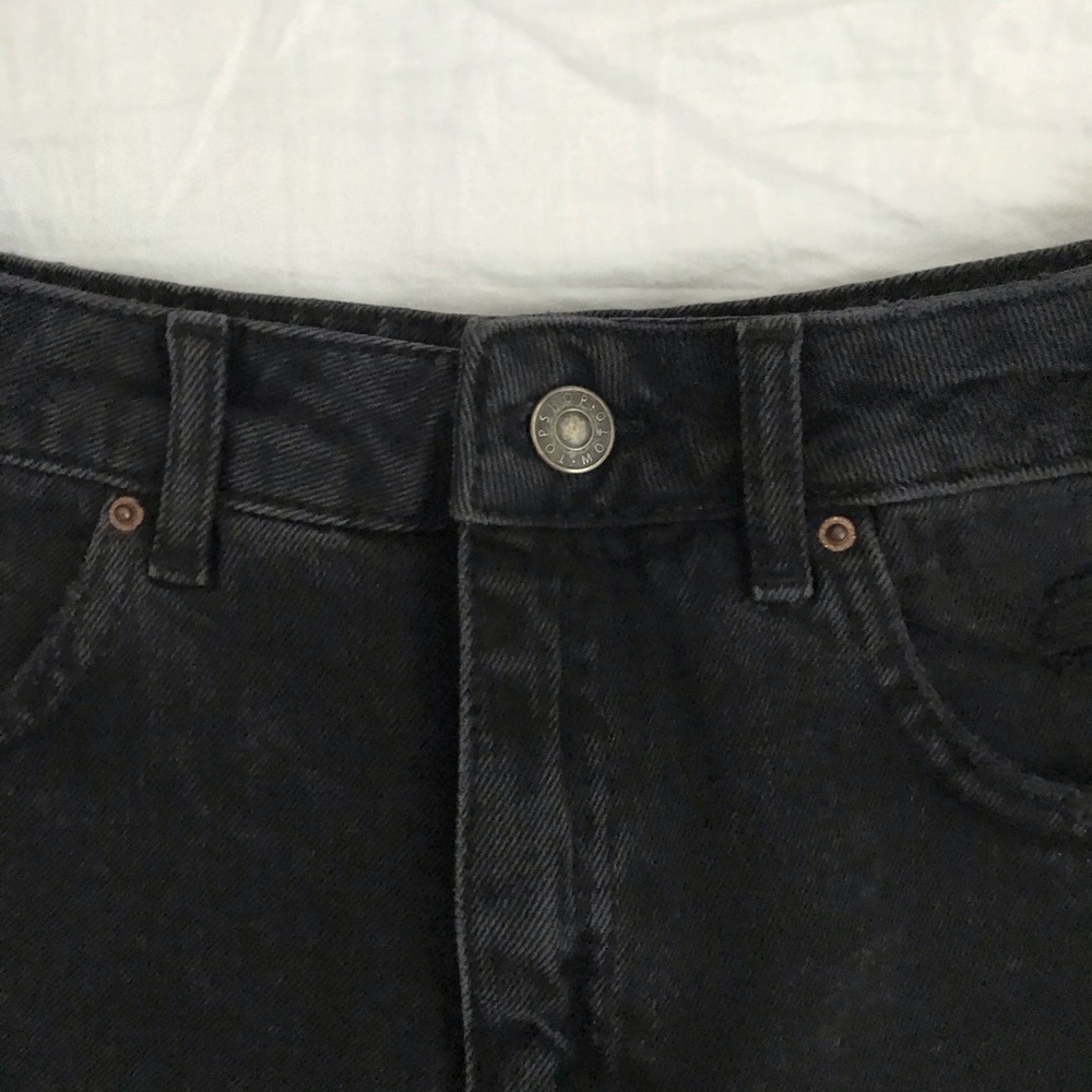 Topshop Ripped High Rise Denim Shorts - Picture 7 of 11